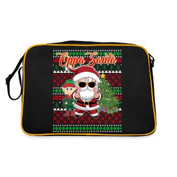 Meet Oppa Santa the K Pop Idol Santa - Retro Bag - black/gold - Back