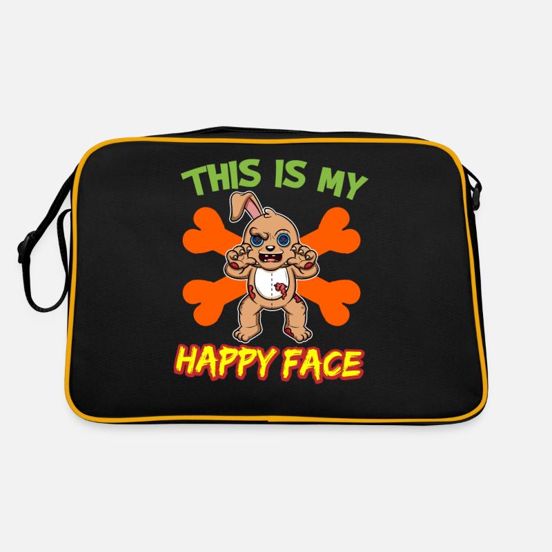 C’est mon visage heureux drôle de monstre d’Halloween Sac Retro