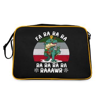 Dinosaur Fa Ra Ra Ra Rawr T-Rex Funny - Retro Bag - black/gold - Back
