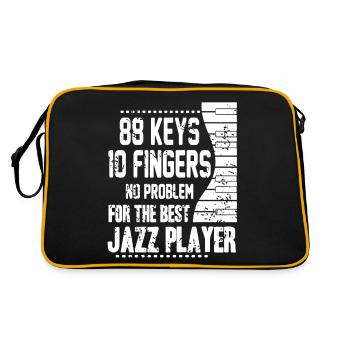 88 Keys 10 Fingers No Problem For Best Jazz Player - Retro Bag - black/gold - Back
