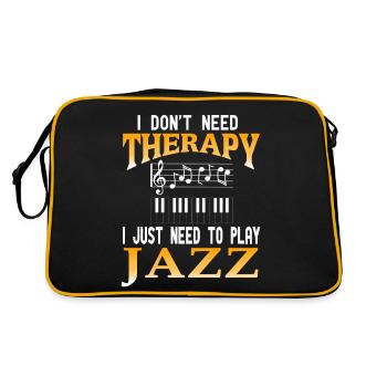 I Don't Need Therapy I Just Need To Play JAZZ - Retro Bag - black/gold - Back