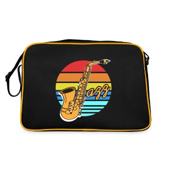 JAZZ Cool Retro Vintage Jazz Player & Lover - Retro Bag - black/gold - Back
