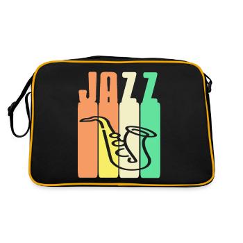 Retro Vintage JAZZ Awesome Designs For Jazz Lovers - Retro Bag - black/gold - Back