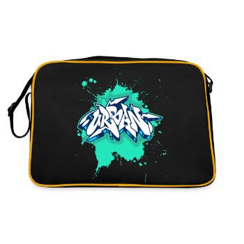 Graffiti urbain, style grunge, graffiti grunge - Sac Retro - noir/or - Dos