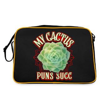 Succulentes, succulentes, cactus Cactus Dicton Jeu de mots - Sac Retro - noir/or - Dos