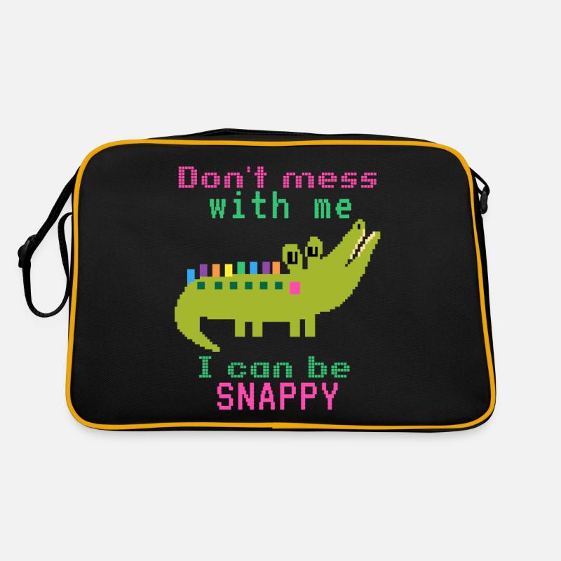 Crocodile crocodile, dicton drôle, jeu de mots Sac Retro