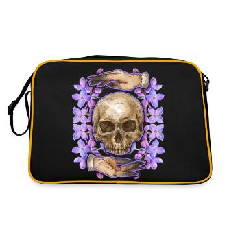 Dia-De-Los-Muertos, Crâne de sucre, Crâne, Crâne - Sac Retro - noir/or - Dos