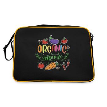 Organic Gardener Vegetables - Retro Bag - black/gold - Back