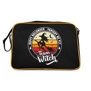 Happy Halloween Team Witch « ce soir nous volons » - Sac Retro - noir/or - Dos