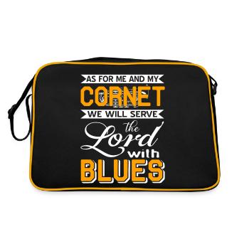 Me & My Cornet We Will Serve The Lord With Blues - Retro Bag - black/gold - Back