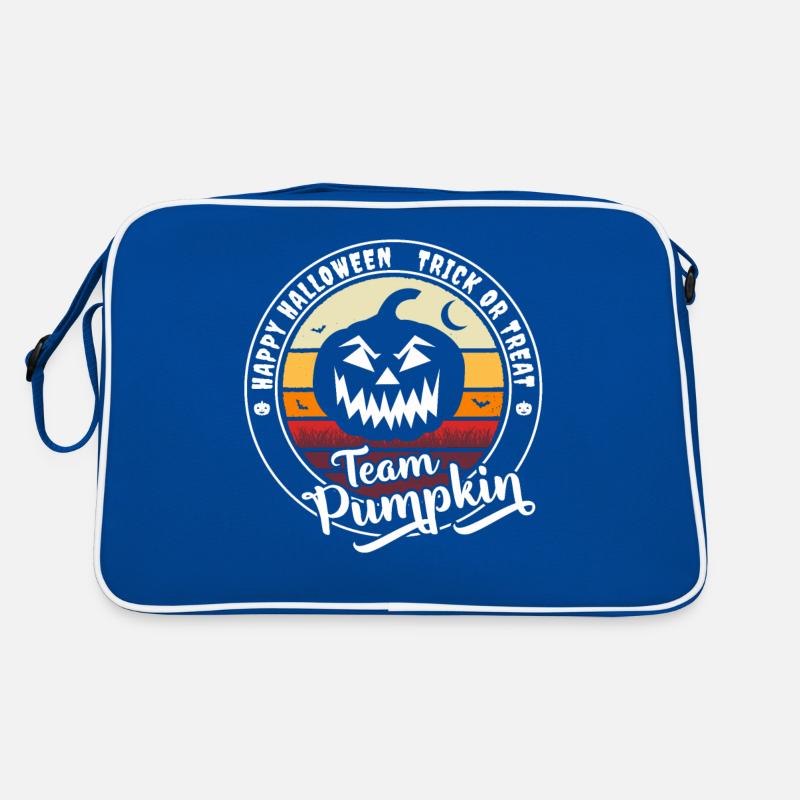 Happy Halloween Team Kürbis "Süßes oder Saures" Retro Tasche