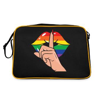 LGBTQ Nonbinary Coloré Rainbow Flag LGBTQ + Pride - Sac Retro - noir/or - Dos