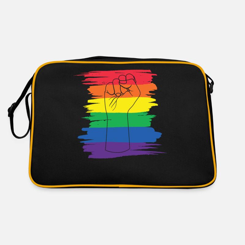 LGBTQ Nonbinary Coloré Rainbow Flag LGBTQ + Pride Sac Retro