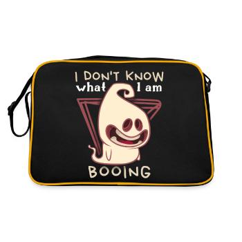 Drôle de fantôme, boo-terror disant Halloween - Sac Retro - noir/or - Dos