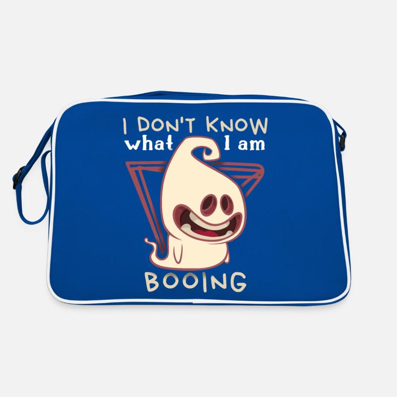 Funny ghost, boo-terror saying Halloween Retro Bag