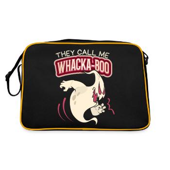 Drôle de fantôme, disant Halloween Whacka-Boo - Sac Retro - noir/or - Dos