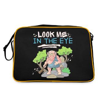 Cyclops, zombie, zombie monster, funny saying - Retro Bag - black/gold - Back