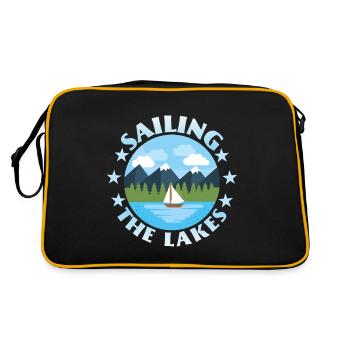 Sailor, sailboat, dinghy, funny saying - Retro Bag - black/gold - Back