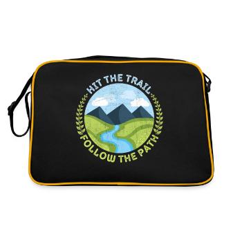 Hiking, mountain hiking, trekking, trekking design - Retro Bag - black/gold - Back