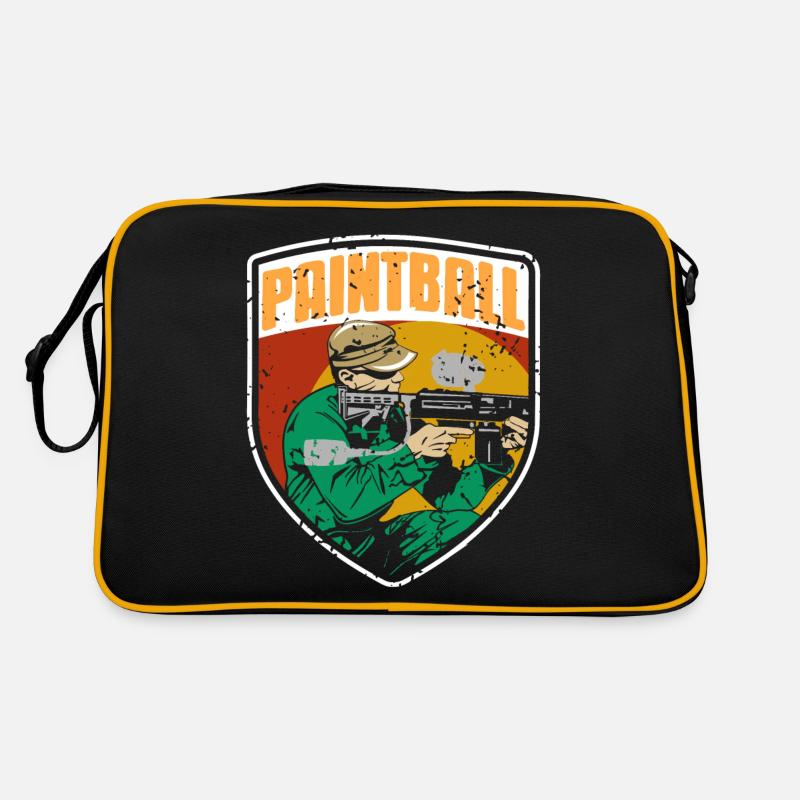 Awesome Retro Vintage PAINTBALL Player Designs Sac Retro