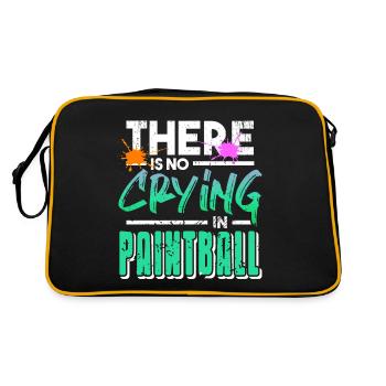 There Is No Crying In Paintball Retro Funny Baller - Retro Bag - black/gold - Back