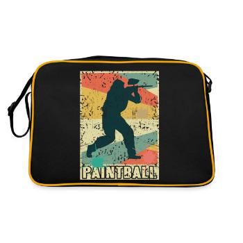 Retro Vintage PAINTBALL Player Baller Design - Retro Bag - black/gold - Back