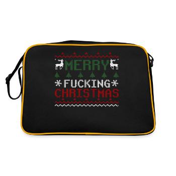 Noël moche Blagues sales Vacances - Sac Retro - noir/or - Dos