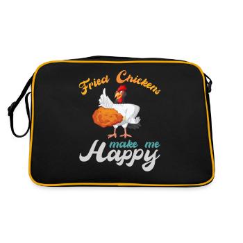 Fried Chicken Fried Fat Chicken - Retro Bag - black/gold - Back
