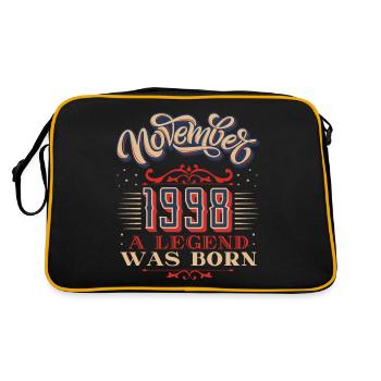 1998 anniversaire, novembre-1998, 11-1998 anniversaire - Sac Retro - noir/or - Dos
