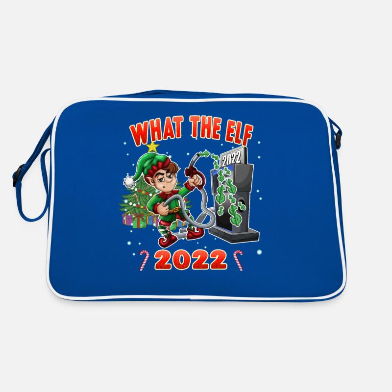 Funny Elf What the Elf 2022 Christmas Retro Bag