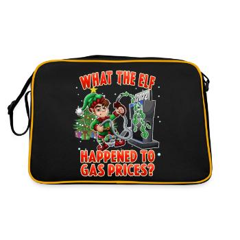 Drôle d’elfe Ce que l’elfe est arrivé aux prix de l’essence - Sac Retro - noir/or - Dos