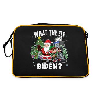 Prix élevé de l’essence Ce que l’elfe Biden Noël drôle - Sac Retro - noir/or - Dos
