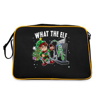 Sarcastique Noël Prix élevé de l’essence Ce que l’Elfe - Sac Retro - noir/or - Dos