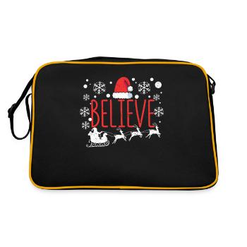 Croyez Noël Père Noël Cap Christian - Sac Retro - noir/or - Dos