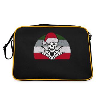 Squelette Père Noël Beanie Rock And Roll Main - Sac Retro - noir/or - Dos