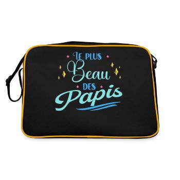 Plus Beau Des Papis Cadeau Fête Des Grands-Pères - Sac Retro - noir/or - Dos