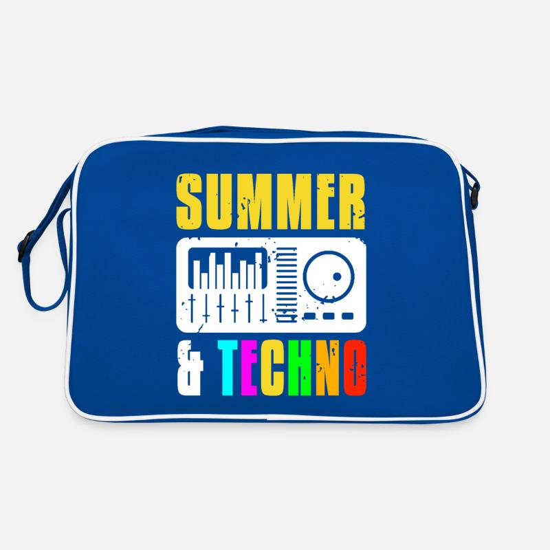 Retro Vintage Summer & TECHNO Cool Techno DJ Retro Bag