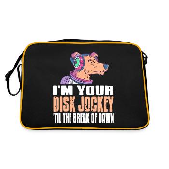 Je suis votre disk jockey jusqu’à ce que The Break Of Dawn Cool - Sac Retro - noir/or - Dos