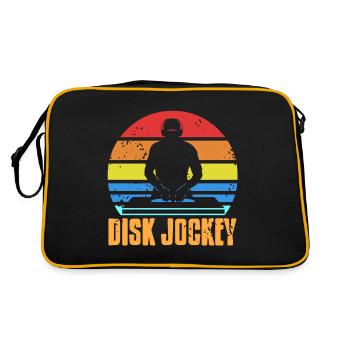Retro Vintage DJ Disk Jockey Designs T-Shirt - Sac Retro - noir/or - Dos