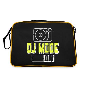Cool Retro DJ Mode ON Awesome Deejaying T-Shirt - Retro Bag - black/gold - Back