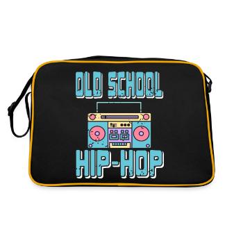 Old School Hip Hop Awesome Retro Vintage Designs - Sac Retro - noir/or - Dos
