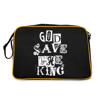 Famille royale britannique Le roi Charles III God Save The - Sac Retro - noir/or - Dos