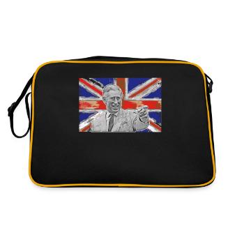 Famille royale britannique Le roi Charles III vive Th - Sac Retro - noir/or - Dos