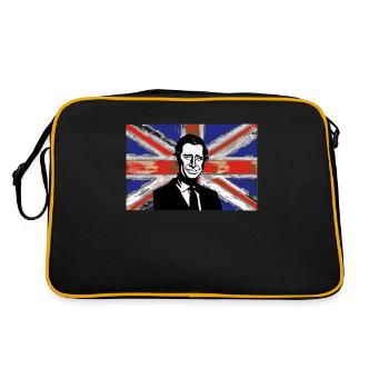 Famille royale britannique Le roi Charles III vive Th - Sac Retro - noir/or - Dos