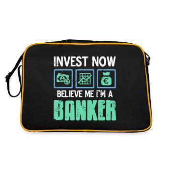 Investir maintenant Croyez-moi Je suis un banquier Cool Retro - Sac Retro - noir/or - Dos