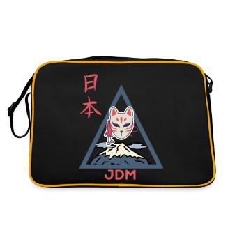 JDM Fan - Retro Tasche - Schwarz/Gold - Hinten