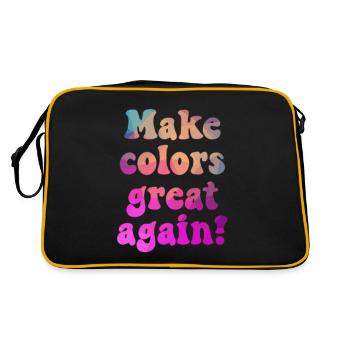 Make colors great again for a colorful world - Retro Bag - black/gold - Back