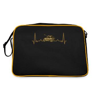 Allemand Cat Heartbeat Tank Tank Paix - Sac Retro - noir/or - Dos