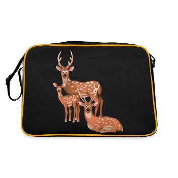 Famille de cerfs Axis - Sac Retro - noir/or - Dos