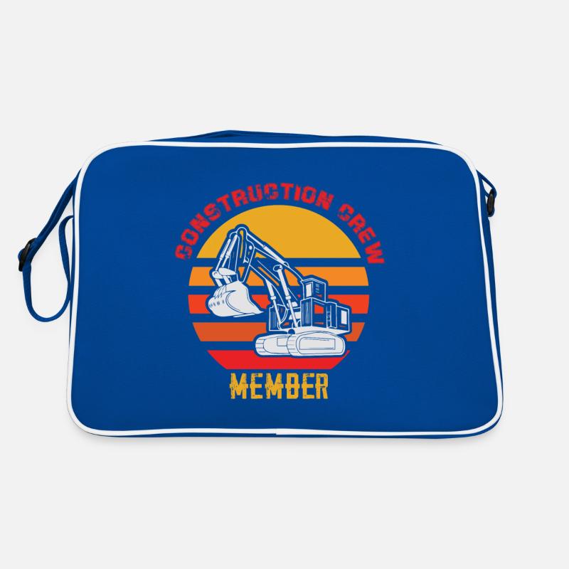 Construction worker Excavator construction crew Retro Bag